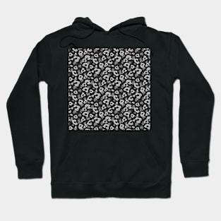 Black Dotted Animal Print Hoodie